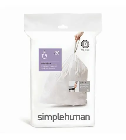 Simplehuman Sáčky do odpadkového koše 20 L  typ D / zatahovací/ 20 ks v balení