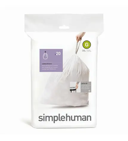 Simplehuman Sáčky do odpadkového koše 30 L  typ G / zatahovací/ 20 ks v balení