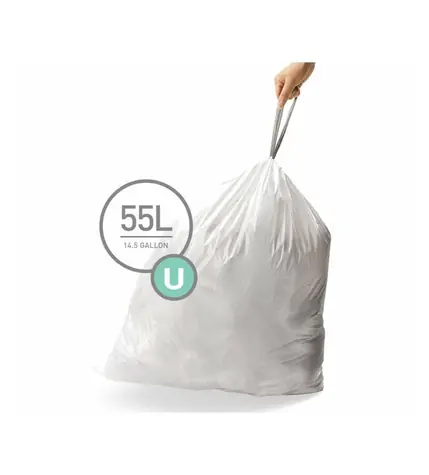 Simplehuman Sáčky do odpadkového koše 55 L  typ U / zatahovací/ 20 ks v balení