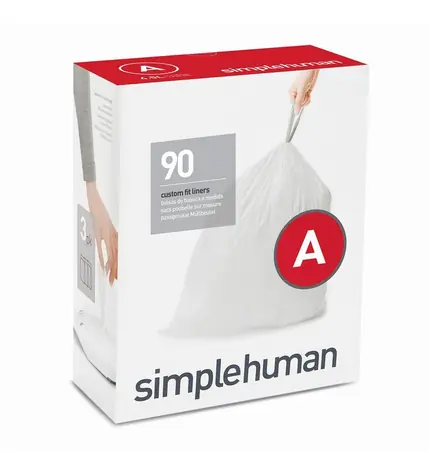 Simplehuman Sáčky do odpadkového koše 4.5 L  typ A / zatahovací/ 3 x 30 ks ( 90 sáčků )