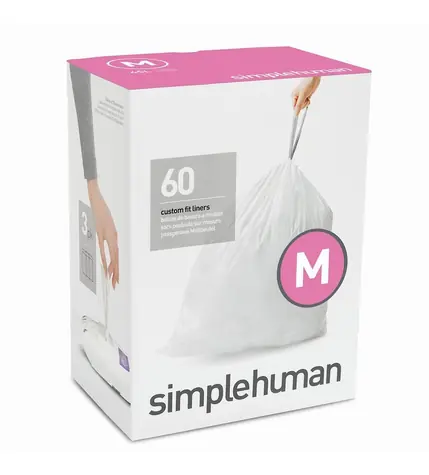 Simplehuman Sáčky do odpadkového koše 45 L  typ M zatahovací / 3 x 20 ks ( 60 sáčků )