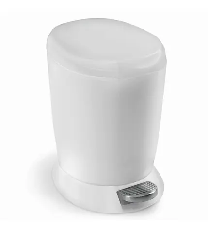 Simplehuman Pedálový odpadkový koš  – 6 l / bílý plast