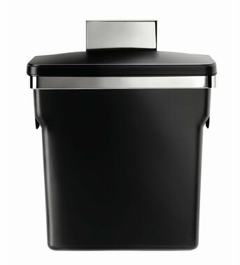 Simplehuman Vestavný odpadkový koš  – 10 l / chromovaná ocel/ plastový kbelík