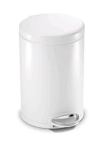 Simplehuman Pedálový odpadkový koš  – 4.5 l / kulatý / bílý