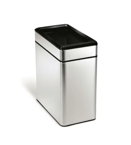 Simplehuman Odpadkový koš  – 10 l / hranatý/ otevřený/ matná ocel