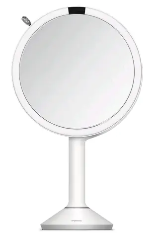 Simplehuman Kosmetické zrcátko  Sensor TRIO / LED osvětlení/ 1x/5x/10/ dobíjecí/ bílá nerez