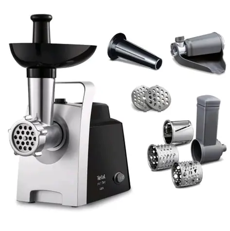 Tefal NE109838 / Mlýnek na maso / 1400 W / 1.7kg za min / 3 kotouče / 2 mřížky