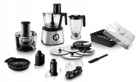 Philips Avance Collection HR7778-00 Stříbrná / Kuchyňský robot / 1300W / 3.4l / 12 rychlostí / Pulzní režim