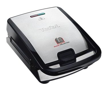 Tefal Snack Collection SW852D12 nerez/černý / Toustovač / 700 W / 2v1 / nepřilnavý povrch 