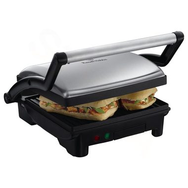 Russell Hobbs Cook@Home 17888-56 černo-stříbrná / Elektrický gril 3v1 / panini & gril & pánev / 1800 W / 25x23 cm 