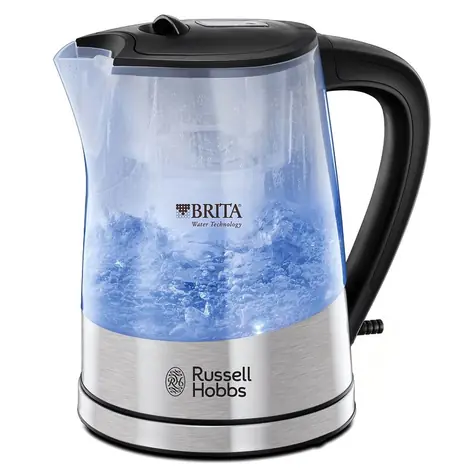 Russell Hobbs Purity 22850-70 / Rychlovarná konvice / 2200 W / 1L / vodní filtr Brita / nerez / průhledná