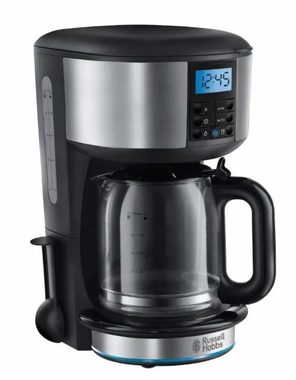 Russell Hobbs Buckingham 20680-56 / Kávovar na překapávanou kávu / 1.25L konvice / displej / nerez / stříbrno-černá