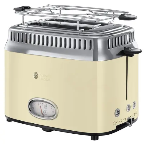 Russell Hobbs Retro Vintage Cream 21682-56 krémová / Topinkovač / 1300 W / 6 stupňů opečení 