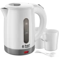 Russell Hobbs Travel 23840-70 / Rychlovarná konvice / 1000 W / 0.85L / 2 šálky se lžičkami / bílá