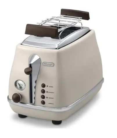 DeLonghi CTOV 2103.BG Icona Vintage / topinkovač / 900 W / 4 funkce / béžová