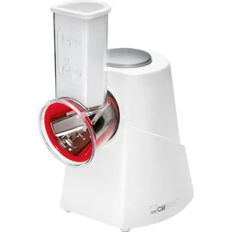 Clatronic ME 3604 / Elektrické struhadlo / 150 W / 5 nástavců / 60 mm plnicí otvor / bílá