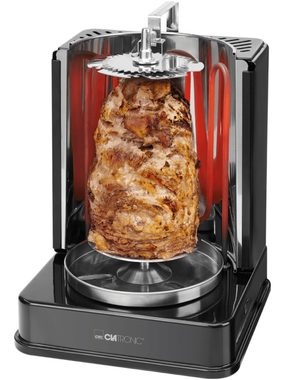 Clatronic DVG 3686 / Dönner vertikální multigril / 1400 W / 1 velká jehla + 6 špízů / kleště / černá