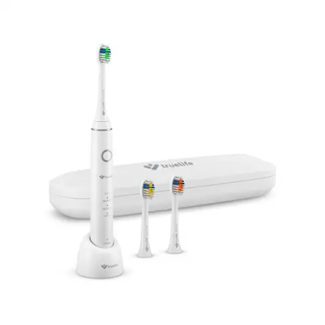 TrueLife SonicBrush Compact White / Elektrický zubní kartáček / 70 000 kmitů za minutu / 4 režimy / 2 hlavice