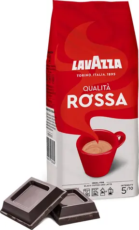 LAVAZZA Qualita Rossa 250 g / Zrnková káva / 30% Robusta & 70% Arabica / Vakuové balení