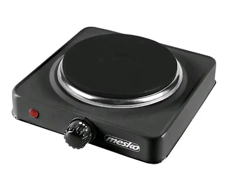 Mesko MS6508 černá / Elektrický jednoplotýnkový vařič / 1000W / průměr plotýnky 154mm / termostat