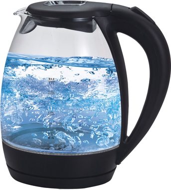 Guzzanti GZ 200 černá / Rychlovarná konvice / 2200 W / 1.7 L / sklo / otočný konektor 360°