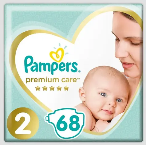Pampers Premium Care Mini 4-8 kg (68 ks) / Pleny / Velikost 2 (4-8 kg)