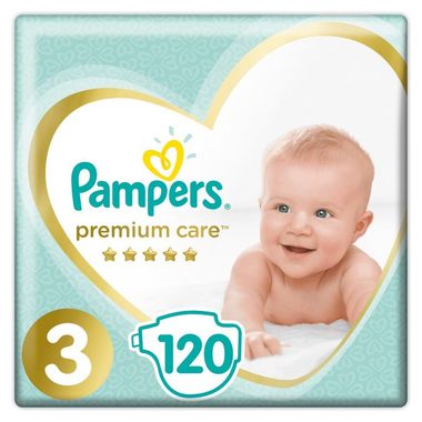 Pampers Premium Care Mega box Midi (120 ks) / Pleny / Velikost 3 (6-10 kg)