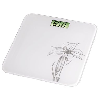 Xavax Liliana osobní digitální váha bílá s lilií / 150 kg