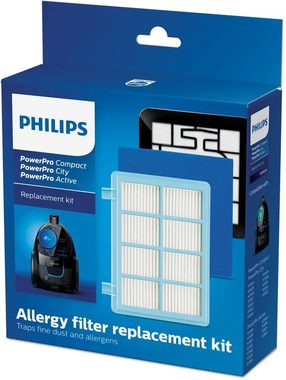 Philips Sada filtrů pro vysavače PowerPro Compact a Active / 1x vstupní & 1x motorový & 1x dvouvrstvý pěnový