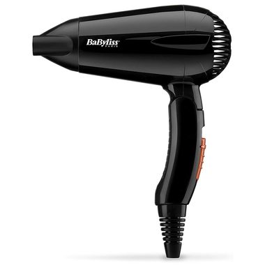BaByliss 5344E Travel Dry 2000 černá / Cestovní fén na vlasy / 2000 W / 2 teploty / 2 rychlosti