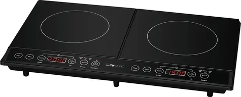 Clatronic DKI 3609 černá / Dvouplotýnkový indukční vařič / 3500 W / sklokeramický povrch / 60 - 240°C 