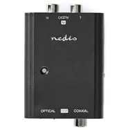 Nedis převodník analogového audia na digitální černý / Audio převodník / 2x RCA - RCA + Toslink