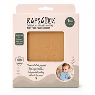 Kapsáček Držáček na dětskou kapsičku béžový / Ochranný obal na kapsičku / do myčky / teplotní odolnost 270°C