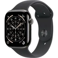 Apple Watch Series 11 GPS+Cellular 46mm Břidlicově šedé titanové tělo - Černý sportovní řemínek M/L / 160–210 mm