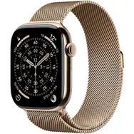 Apple Watch Series 11 GPS+Cellular 46mm Zlaté titanové tělo - Zlatý milánský tah M/L / 150–200 mm