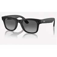 Meta Ray-Ban Gen1 Wayfarer Matte Black Polarized Gradient Graphite (Large)