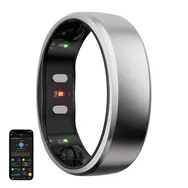 RingConn Gen 2 Smart Ring vel. 13 stříbrná / chytrý prsten / titan / BT 5.0 / IP68