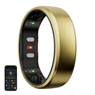 RingConn Gen 2 Smart Ring vel. 13 zlatá / chytrý prsten / titan / BT 5.0 / IP68