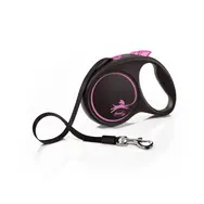 Zánovní - Flexi Black Design M 5m/25kg růžová / Vodítko / zánovní