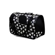 animALL Taška Black with pink paws L 50x22x30 cm