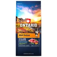 Ontario Adult Medium Lamb & Brown Rice 12kg / Granule pro dospělé psy 