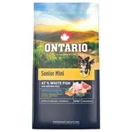 Ontario Senior Mini Fish & Brown Rice 6.5kg / Granule pro starší psy 