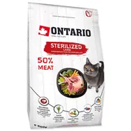 Ontario Cat Sterilised Lamb 400g / Granule pro dospělé kočky 
