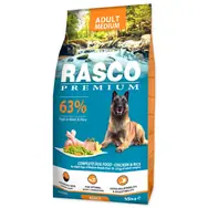 Rasco Premium Adult Medium kuře s rýží 15kg / Granule pro dospělé psy 