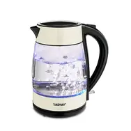 Zelmer ZCK8011I černo-béžová / Rychlovarná konvice / 2200 W / 1.7L / sklo / LED světlo