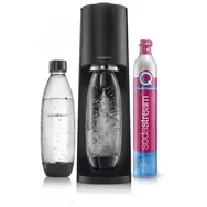 SodaStream Terra (Value Pack) černá / Výrobník sody / bez BPA / 2x láhev 1 L / 1x CO2 plyn