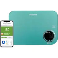 SENCOR SKS 7071GR tyrkysová / chytrá kuchyňská váha / max. 5kg / funkce TARA / Bluetooth 