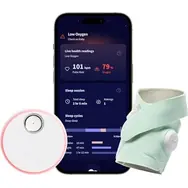 Rozbaleno - Owlet Dream Sock Mint / Chytrá ponožka / Monitor zdraví pro dítě  / rozbaleno