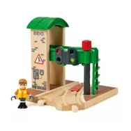 BRIO Signální stanice s výhybkou (33674)  / 1x signální stanice / 1x pohyblivá figurka  / od 3 let