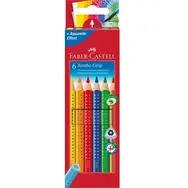 Faber-Castell Jumbo Grip - Pastelky trojhranné - 6 ks / rozmývatelné